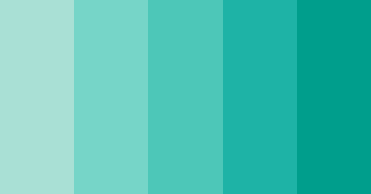 Download icy mint color palette PNG image (landscape)