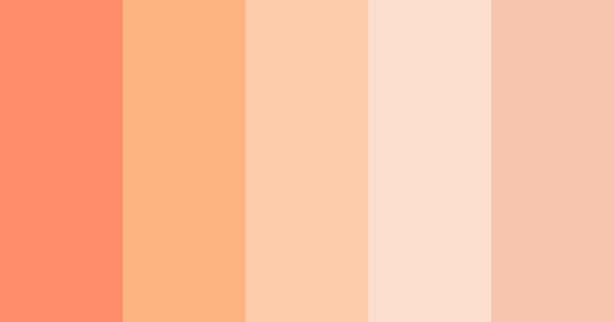 Download coral dream color palette PNG image (landscape)