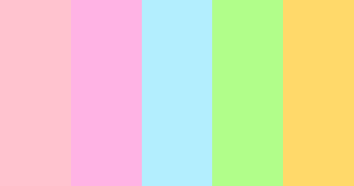 Download anime dream color palette PNG image (landscape)