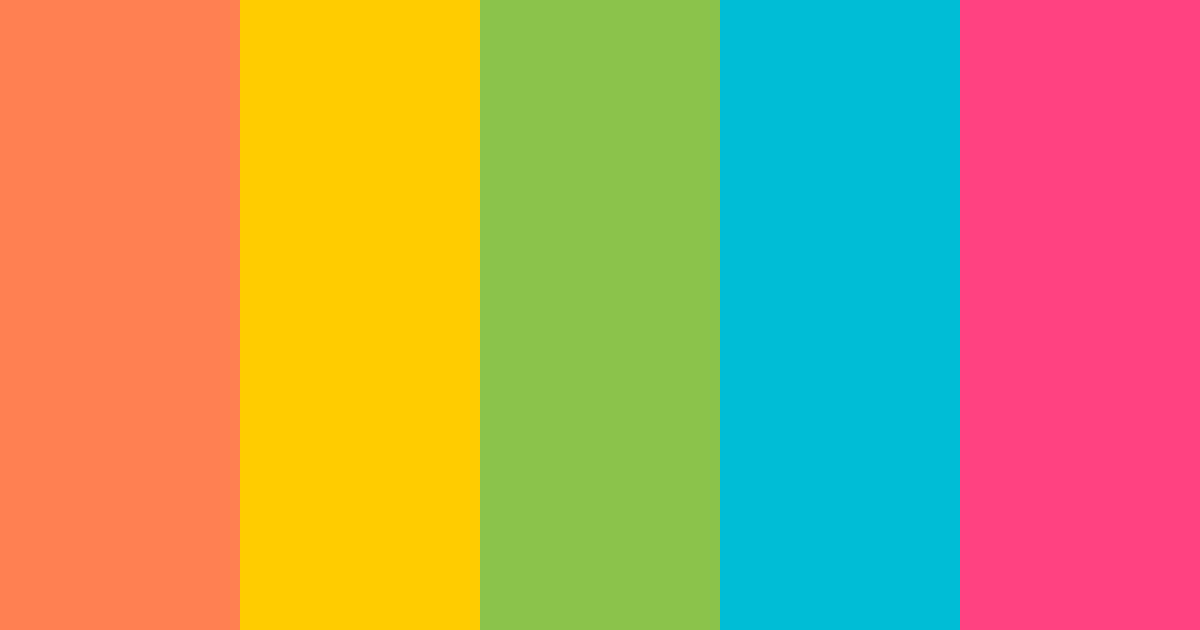 Download warm rainbow color palette PNG image (landscape)