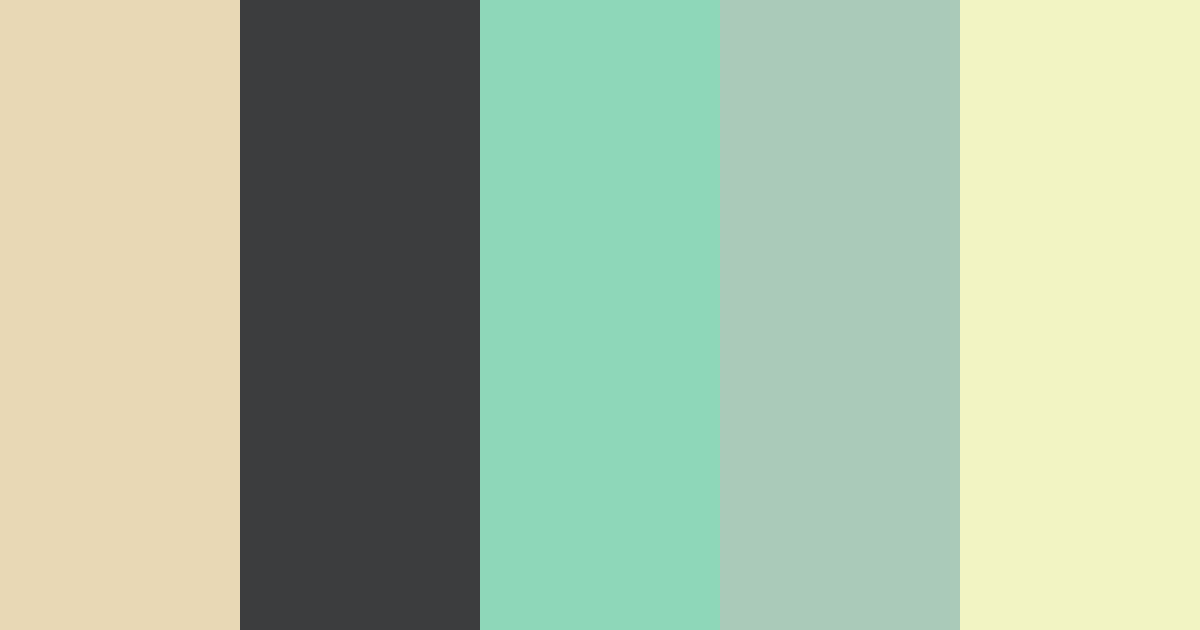 Download creamy mint color palette PNG image (landscape)