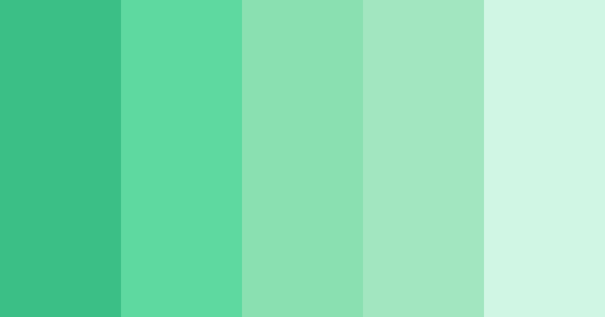 Download mint oasis color palette PNG image (landscape)