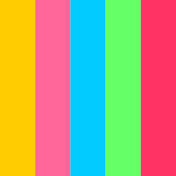 Pac-man in Vibrant Color Palettes