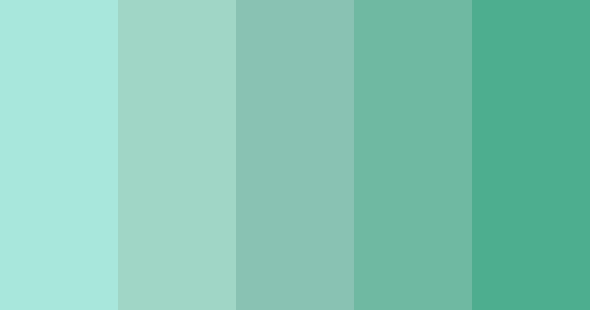 Download tranquil mint color palette PNG image (landscape)