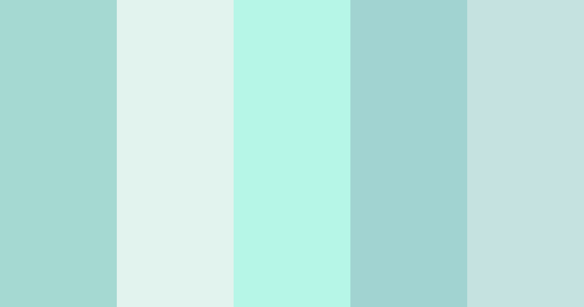 Download mint chocolate dream color palette PNG image (landscape)