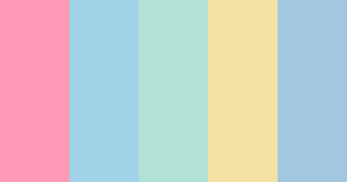 Download 1950s pastel dream color palette PNG image (landscape)