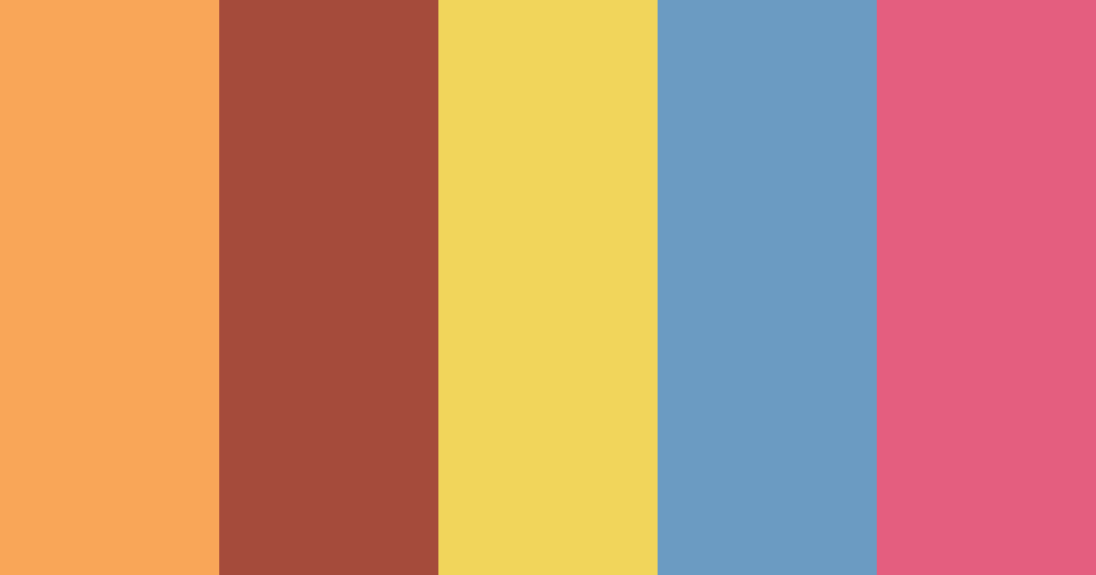 Download retro color palette PNG image (landscape)