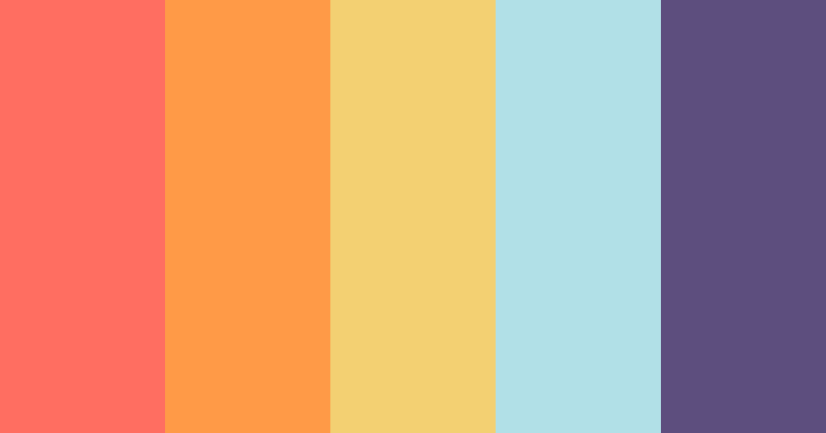 Download 90s miami sunset color palette PNG image (landscape)