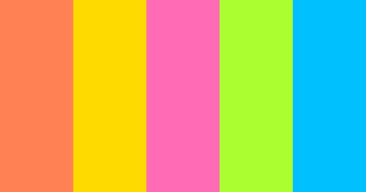 Download bright 70s color palette PNG image (landscape)