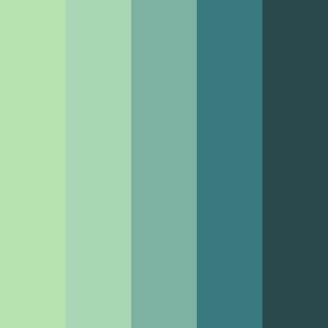 Download serene beryl color palette PNG image (square)