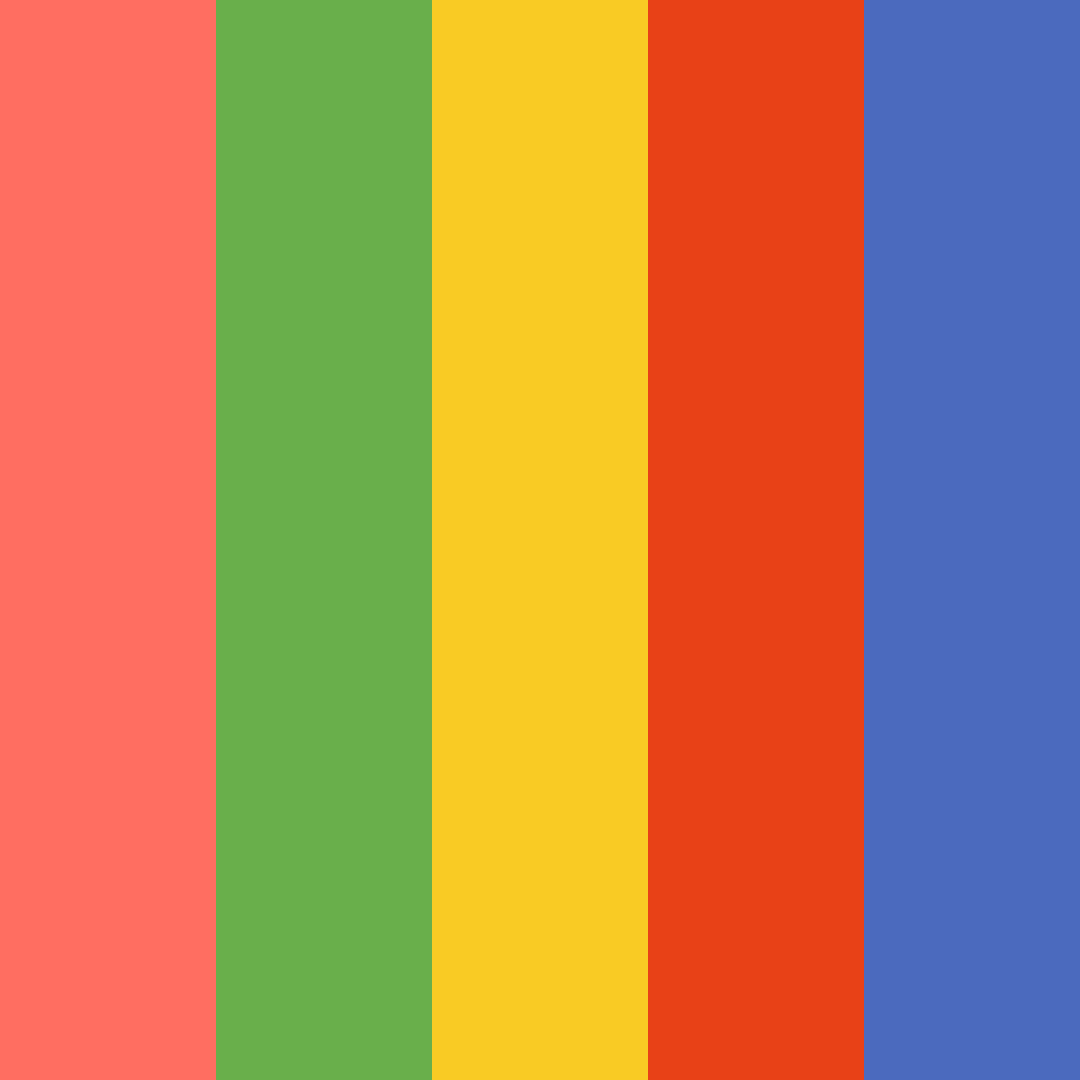 Download 90's nostalgia color palette PNG image (square)