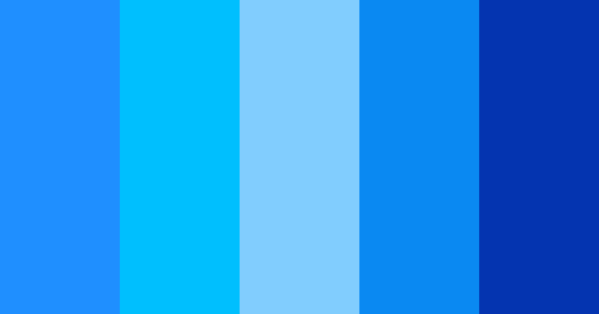 Download bright blue color palette PNG image (landscape)