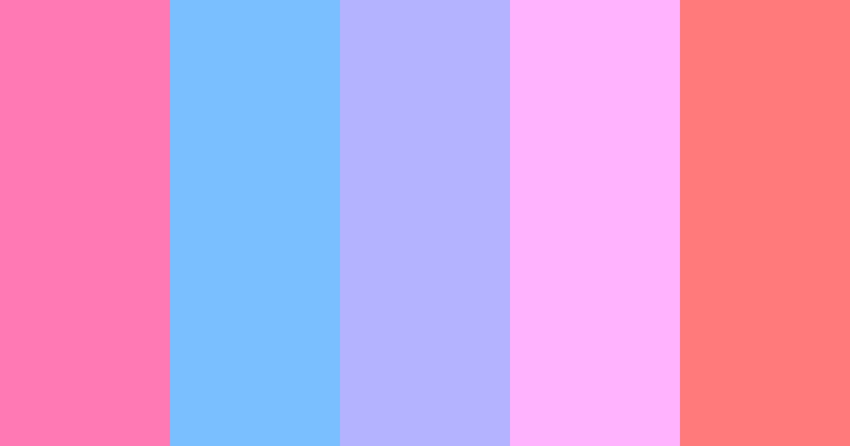 Download cyber pastel dream color palette PNG image (landscape)