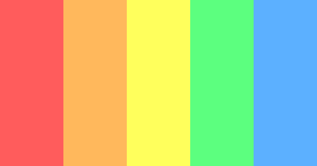 Download rainbow burst color palette PNG image (landscape)