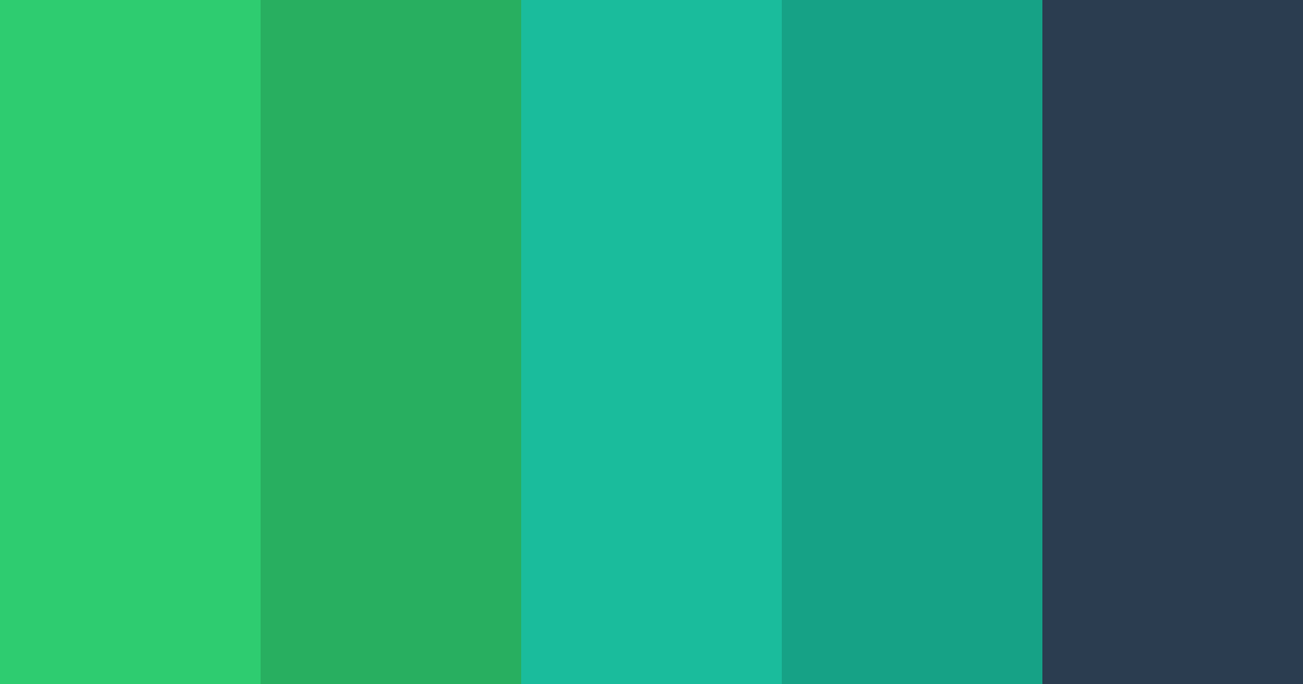 Download emerald dazzle color palette PNG image (landscape)