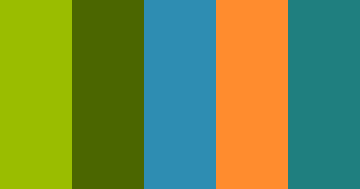 Download tropical vibes color palette PNG image (landscape)
