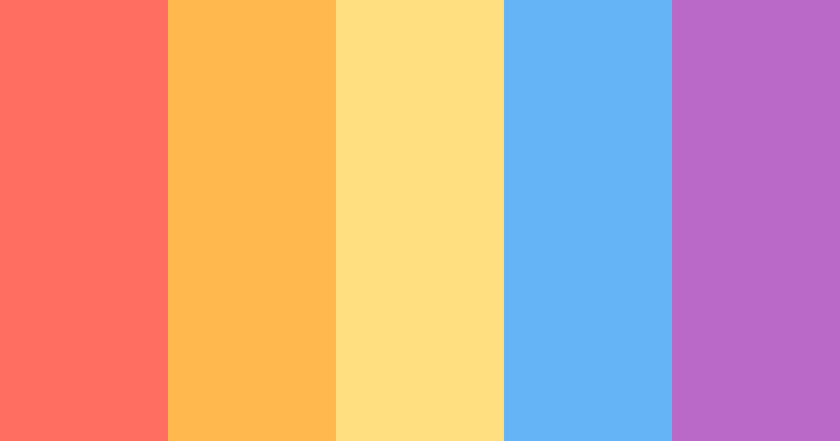 Download playful love color palette PNG image (landscape)