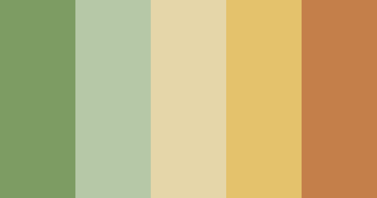 Download 70s nature boho color palette PNG image (landscape)