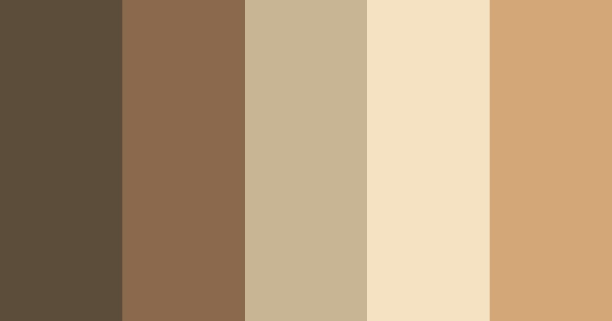 Download cozy oak color palette PNG image (landscape)