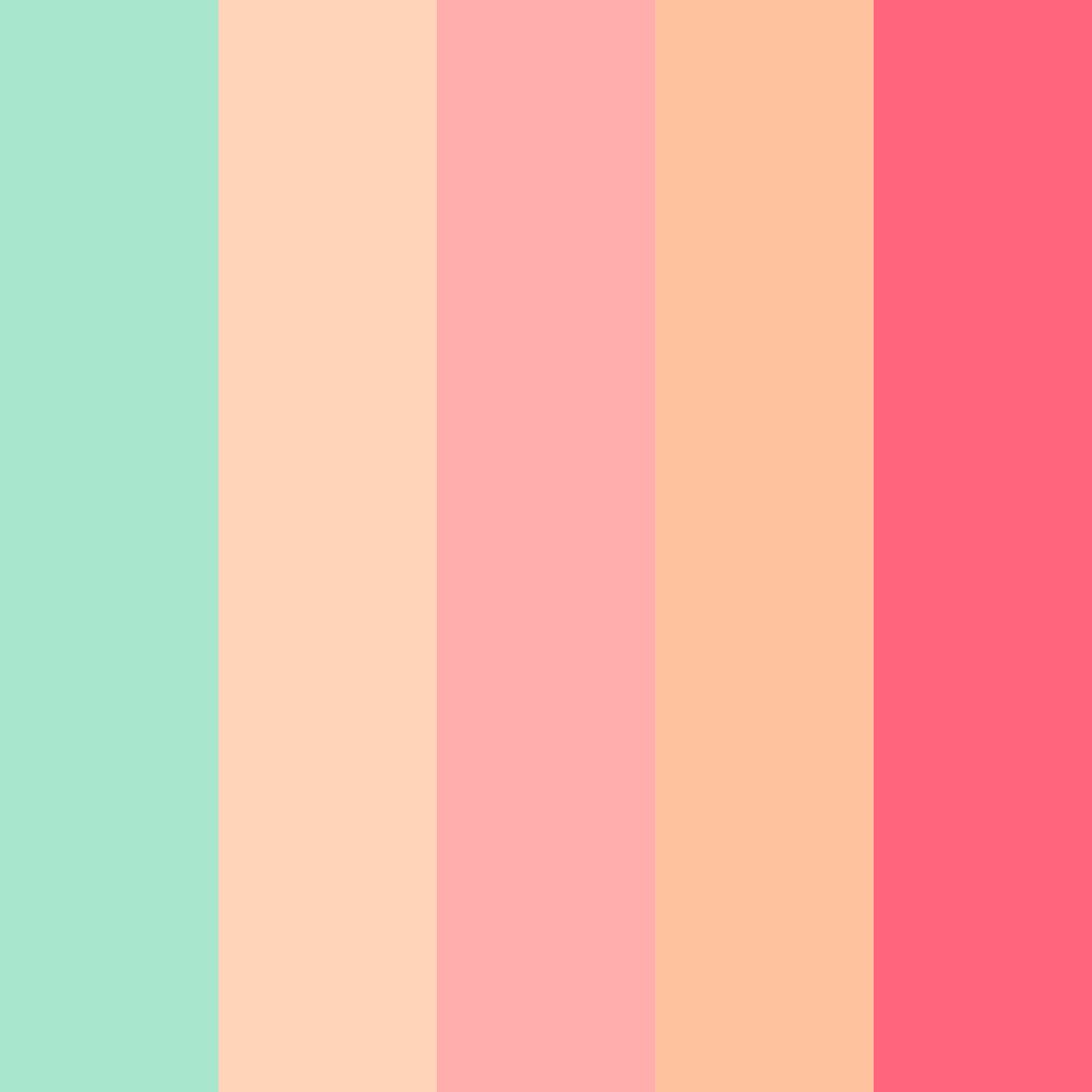 Download garden fairy party color palette PNG image (square)