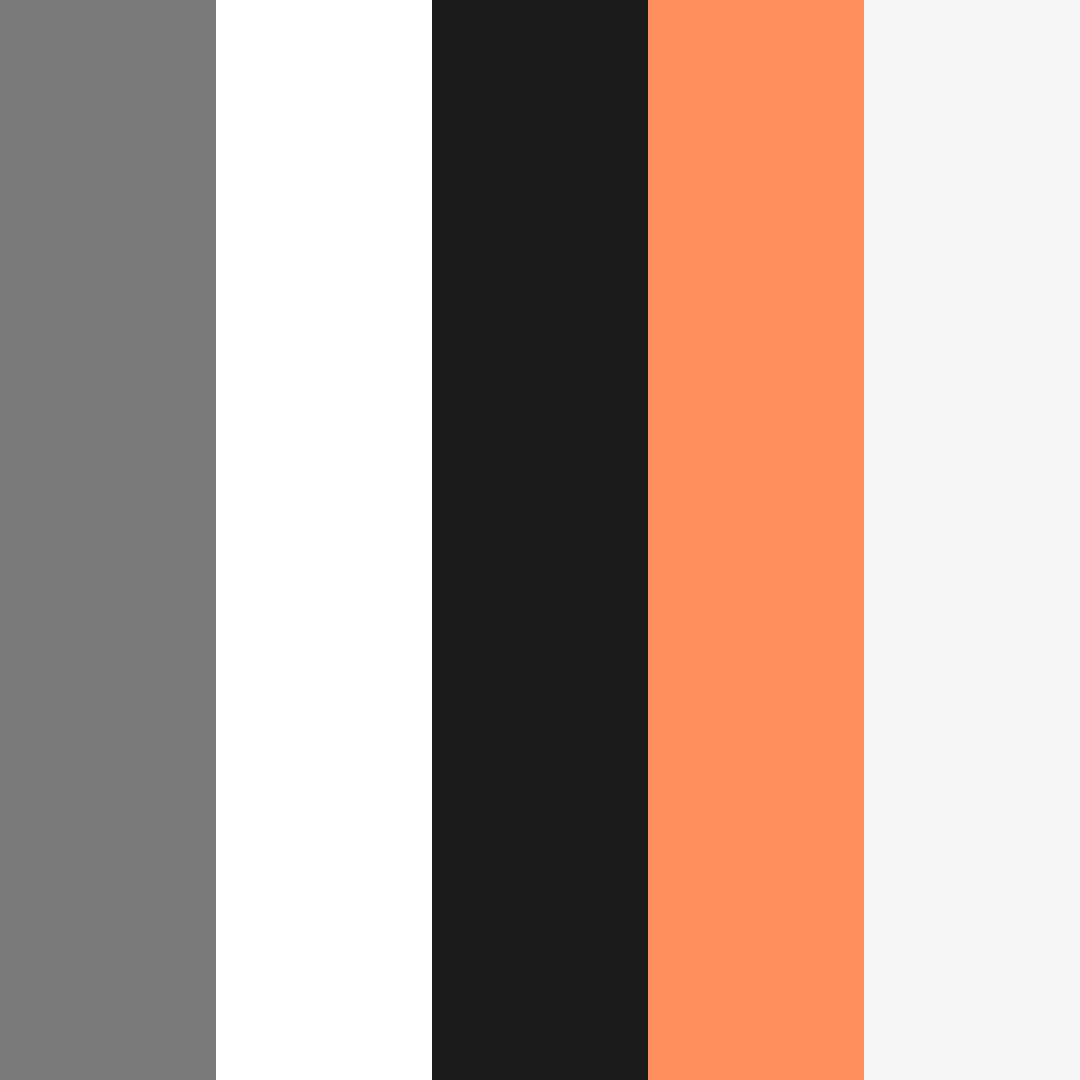 Download monochrome sunset color palette PNG image (square)