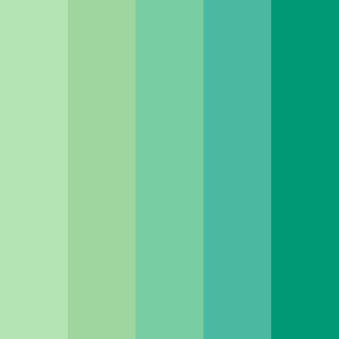 Download fresh mint color palette PNG image (square)