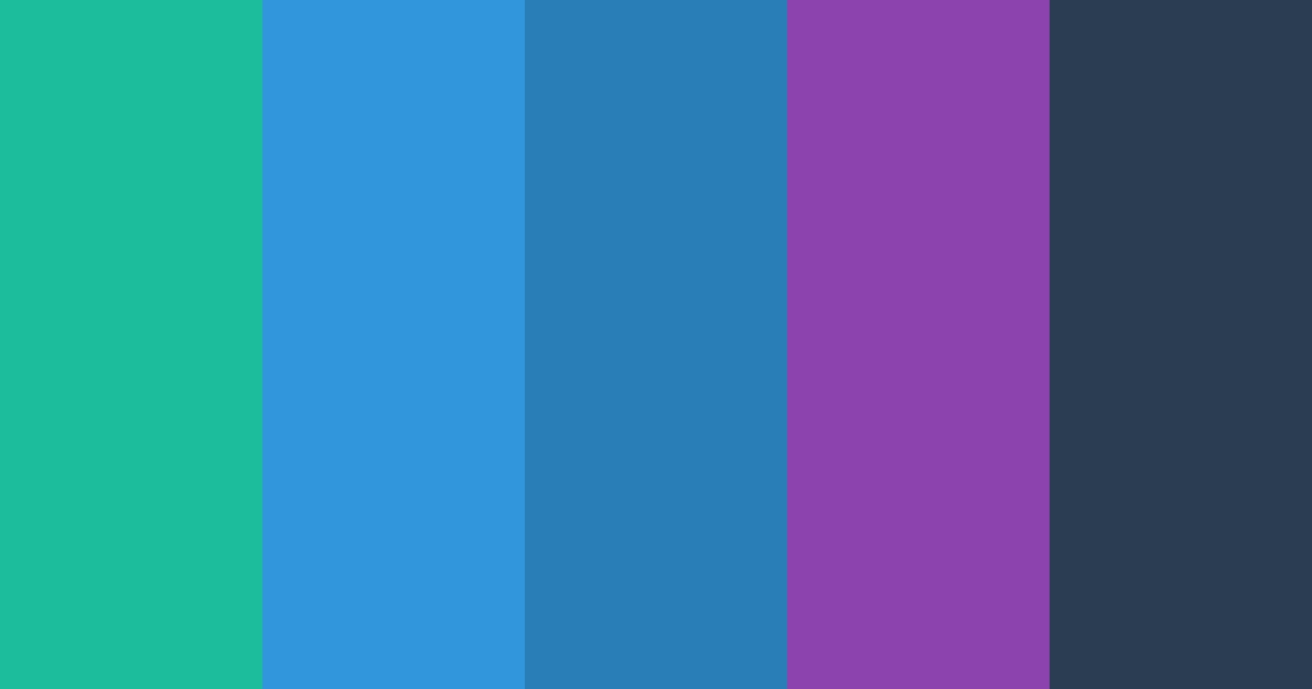 Download modern y2k blues and green color palette PNG image (landscape)