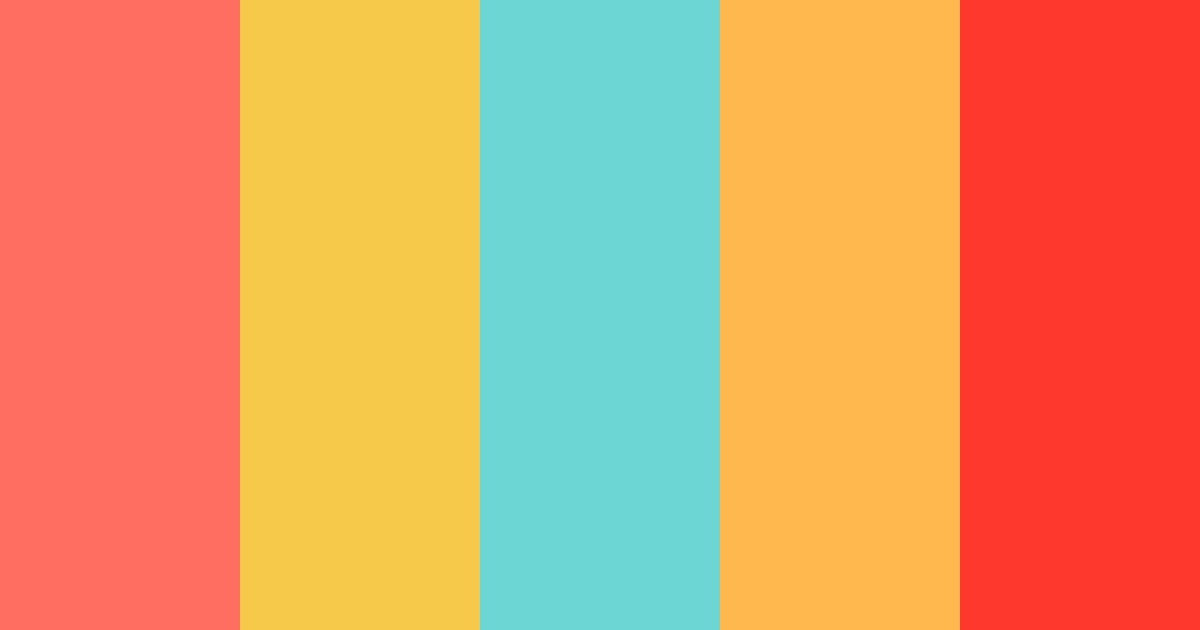 Download tropical bliss color palette PNG image (landscape)