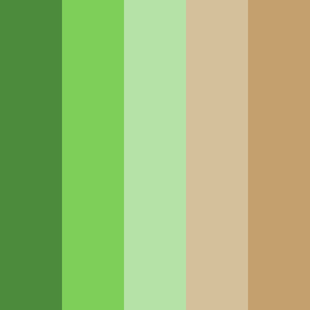 Download earthy serenity color palette PNG image (square)