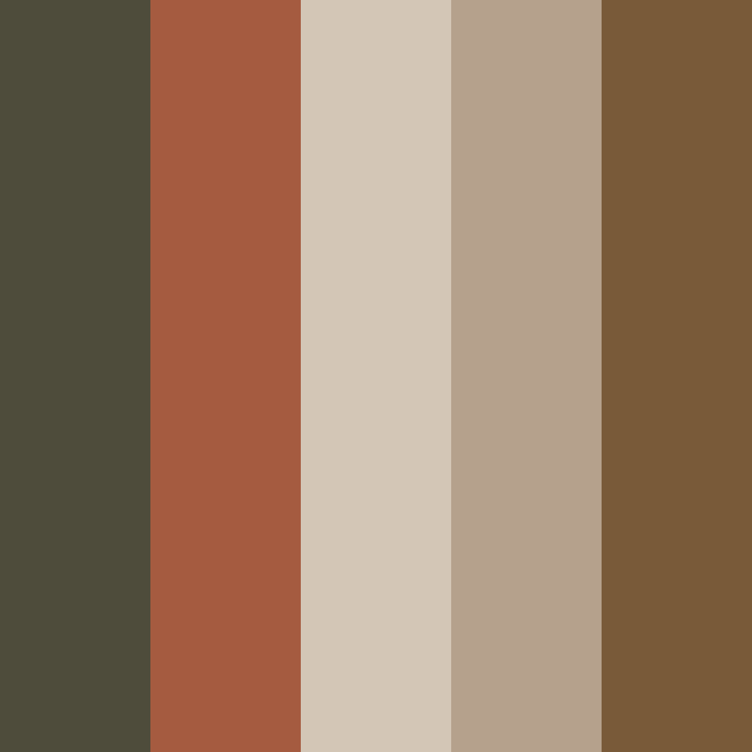 Download japanese steampunk color palette PNG image (square)
