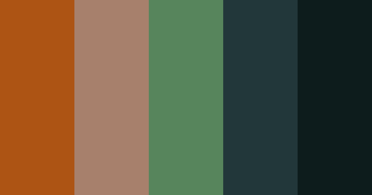 Download fox and dark teal color palette PNG image (landscape)