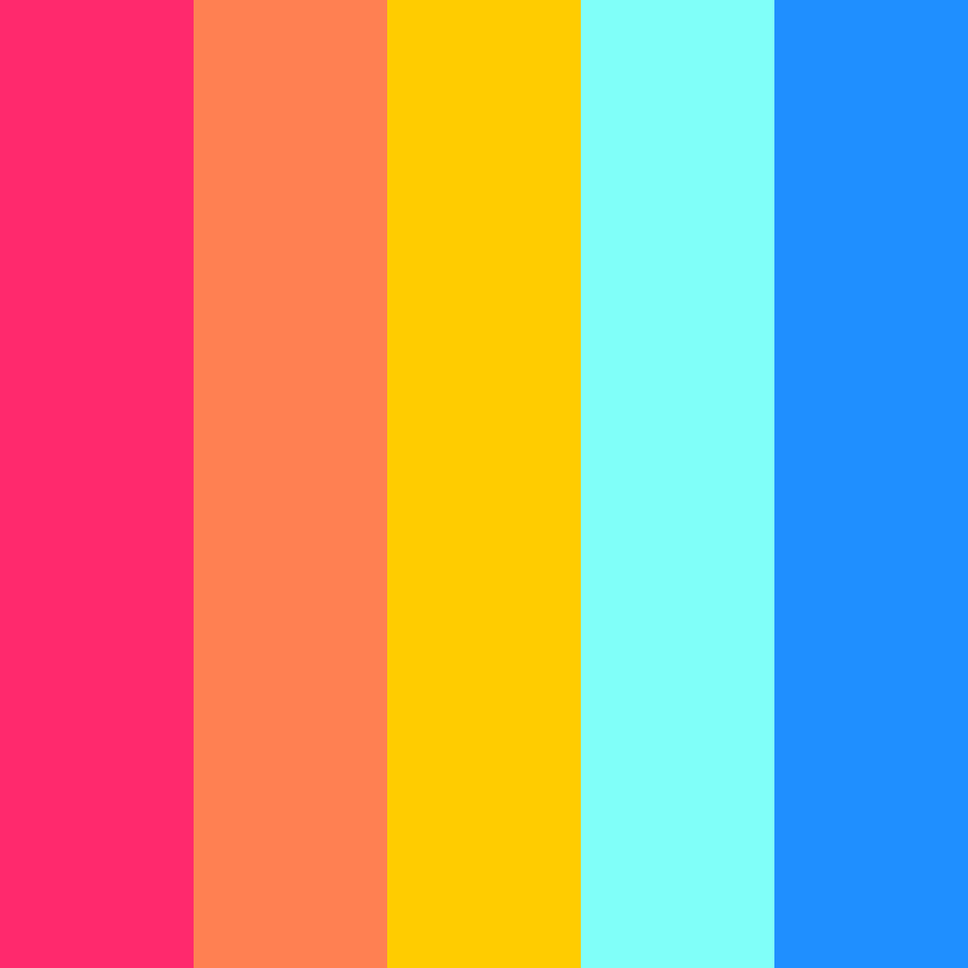 Download psychedelic vibes color palette PNG image (square)