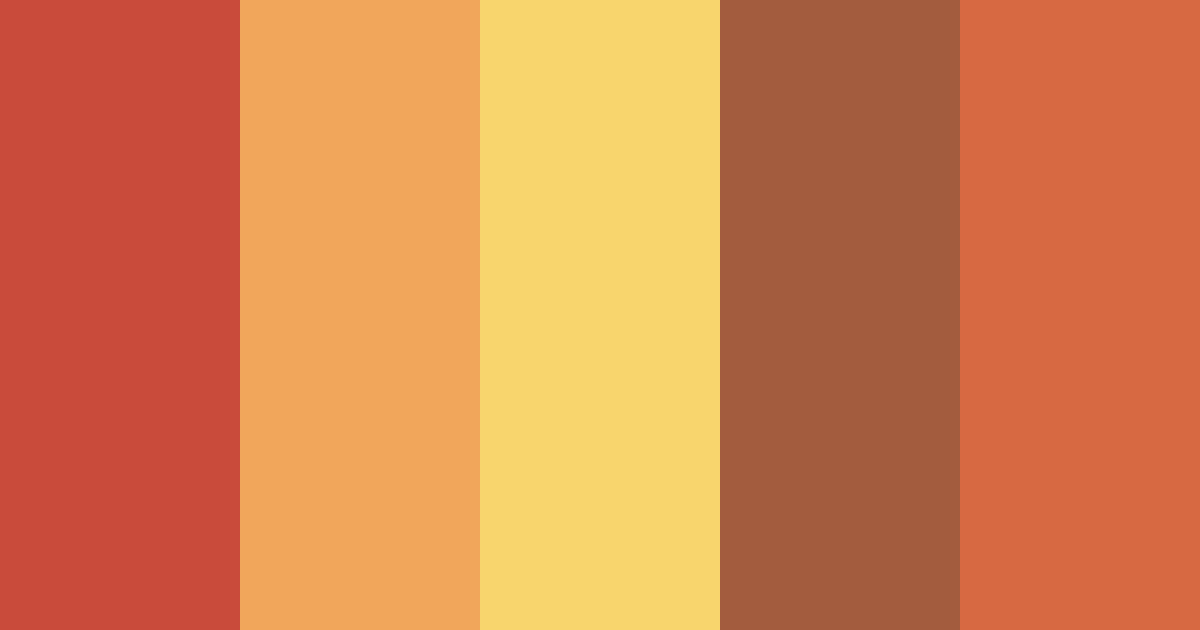 Download autumn leaves color palette PNG image (landscape)