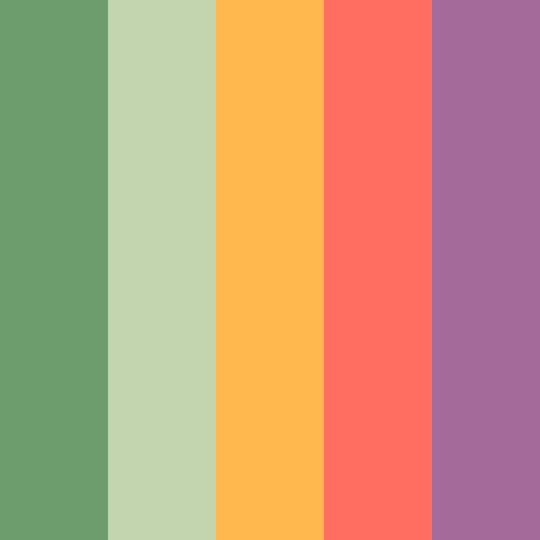 Download earthy hawaii color palette PNG image (square)