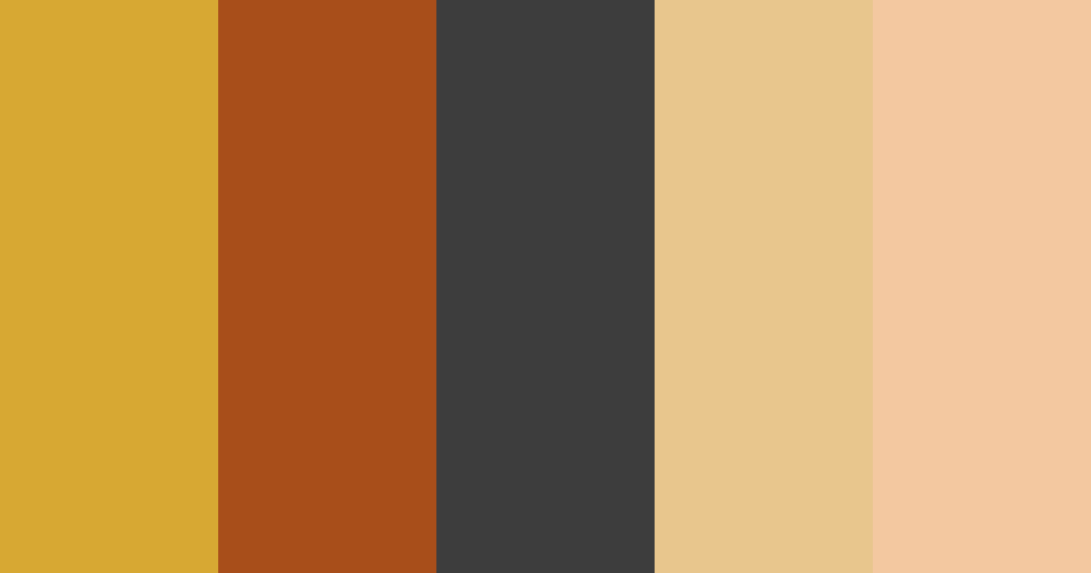 Download golden elegance color palette PNG image (landscape)