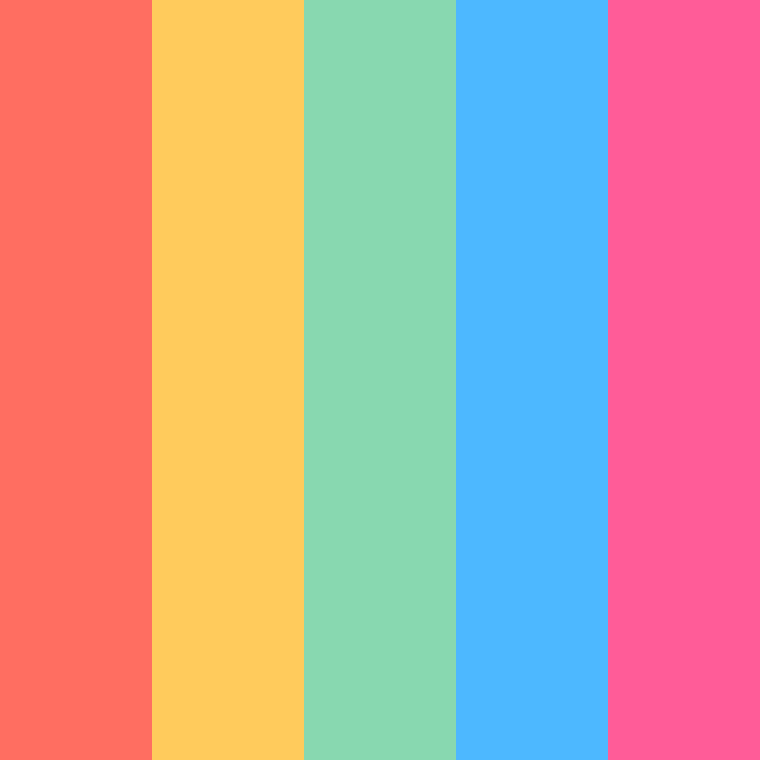 Download hawaiian luau color palette PNG image (square)