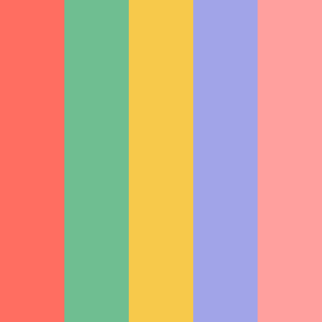 Download hippie vibes color palette PNG image (square)