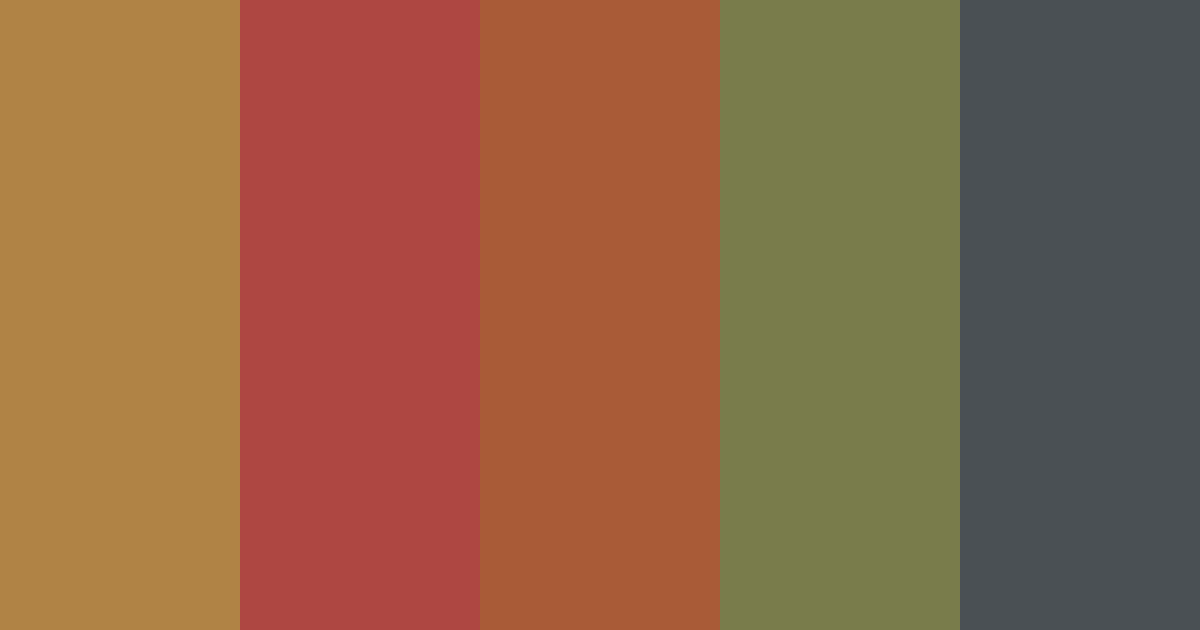 Download 40s sunshine color palette PNG image (landscape)