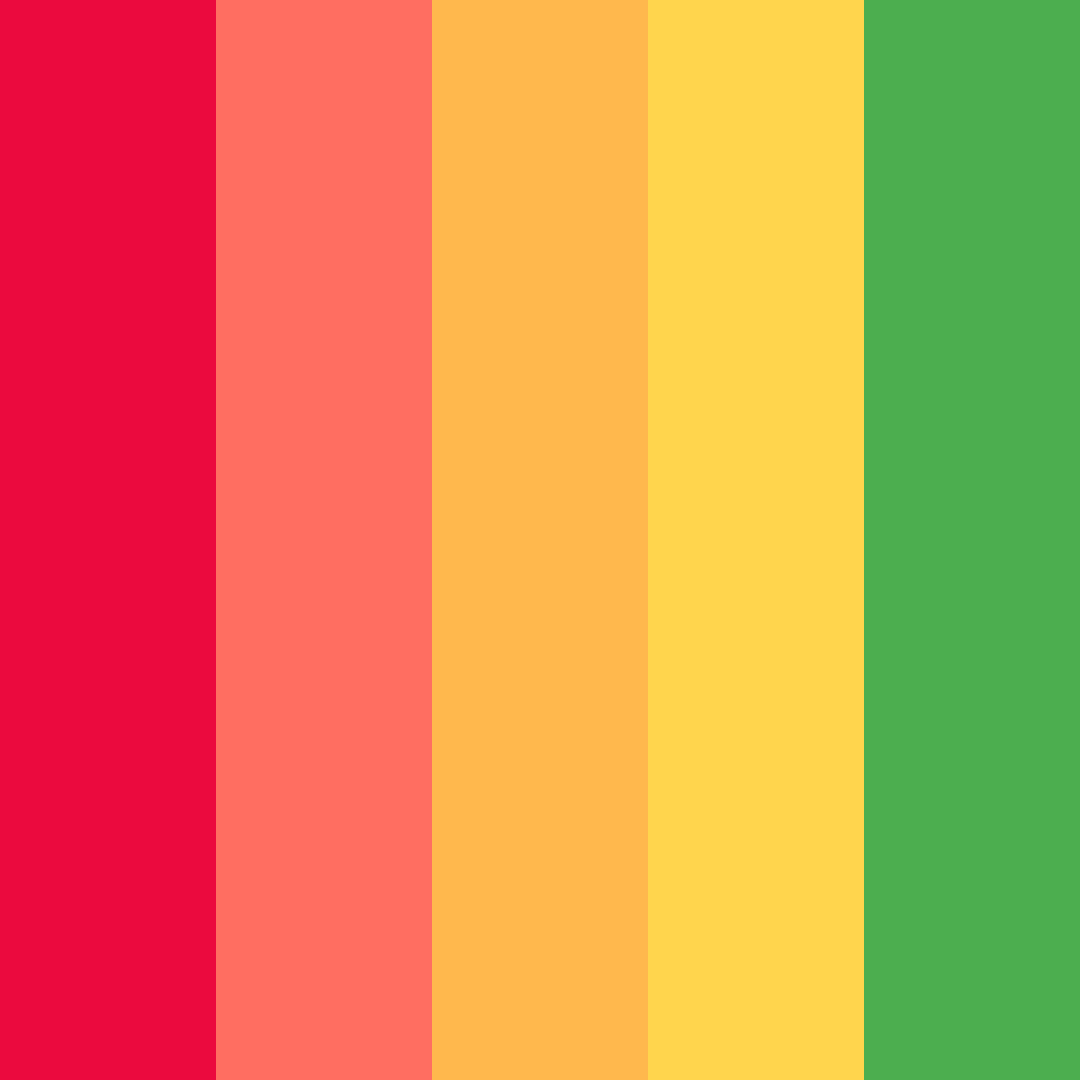 Download red ribbon color palette PNG image (square)