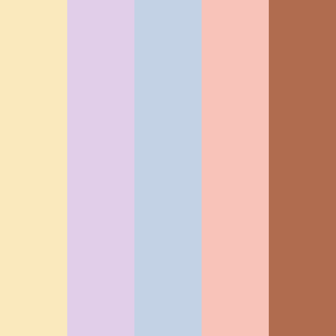 Download pastel beach color palette PNG image (square)