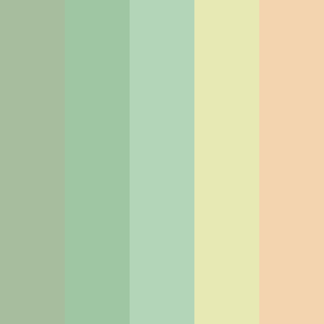 Download nordic greens color palette PNG image (square)