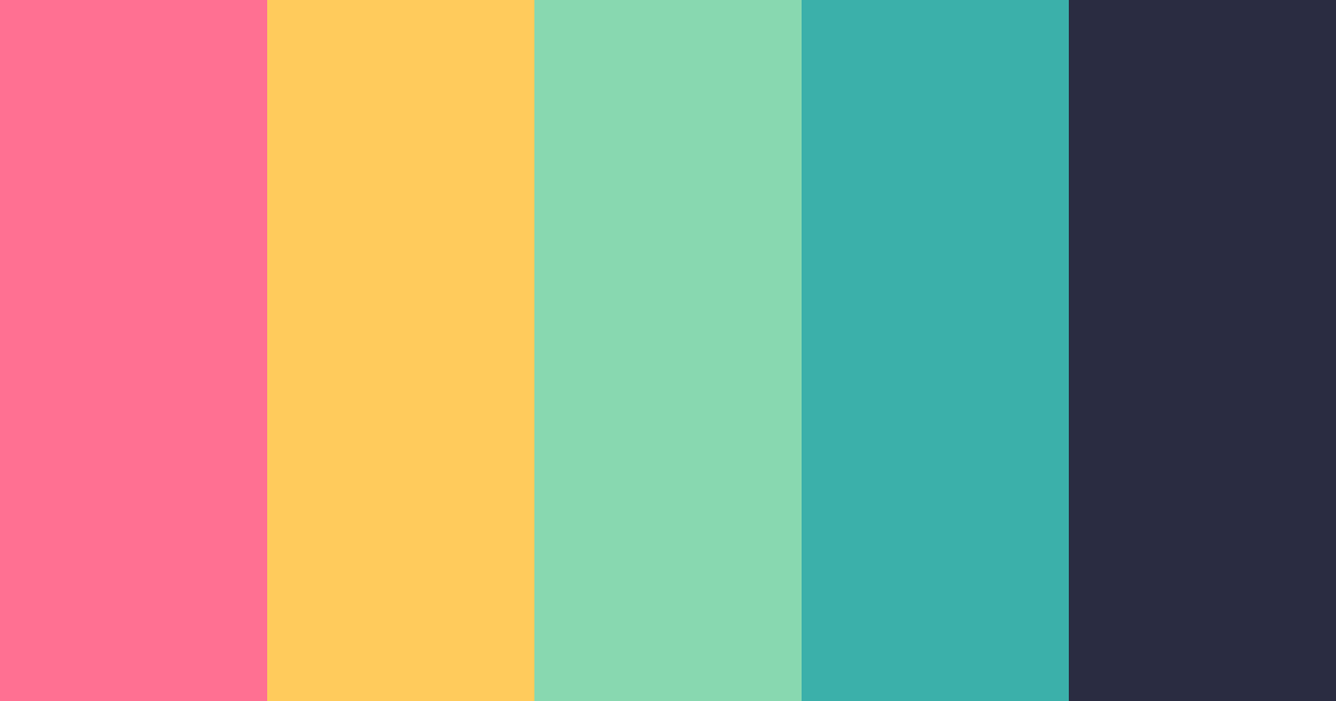 Download bright fuschia and teal color palette PNG image (landscape)