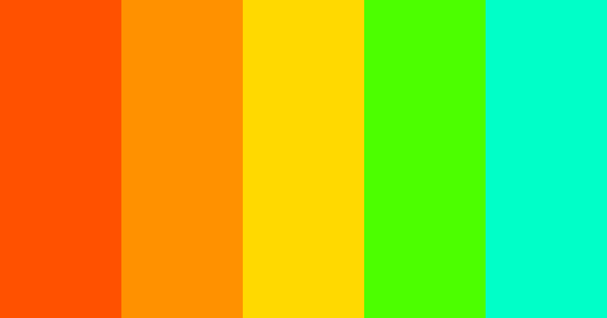 Download psychedelic sunshine color palette PNG image (landscape)