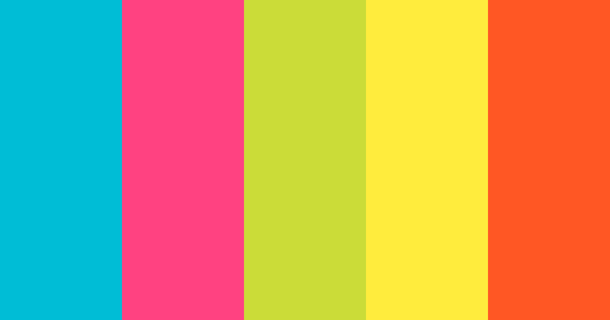 Download hawaii neon cool boy color palette PNG image (landscape)