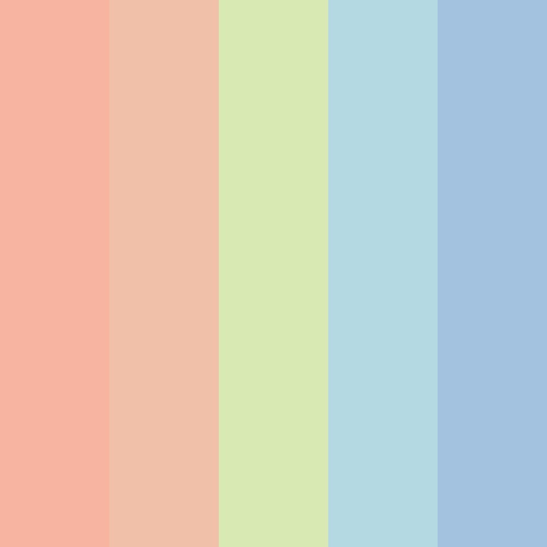 Download soft 80's convenience store color palette PNG image (square)