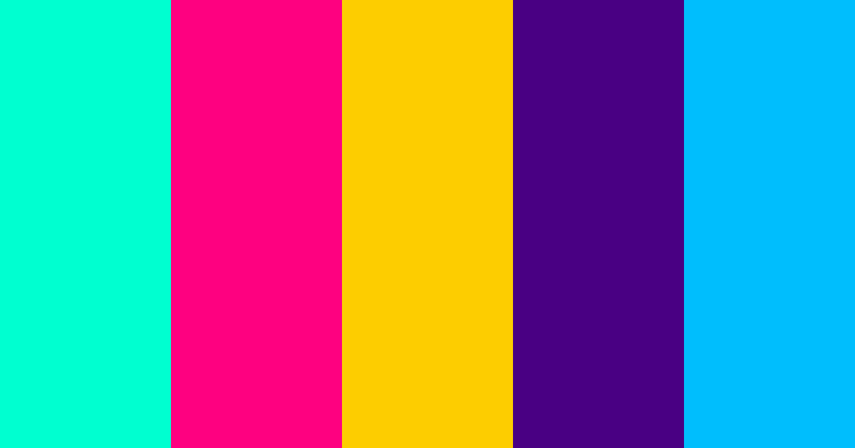 Download cyberpunk vibes color palette PNG image (landscape)