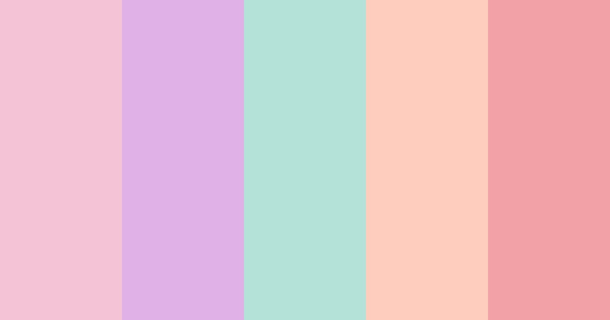 Download whimsical garden color palette PNG image (landscape)