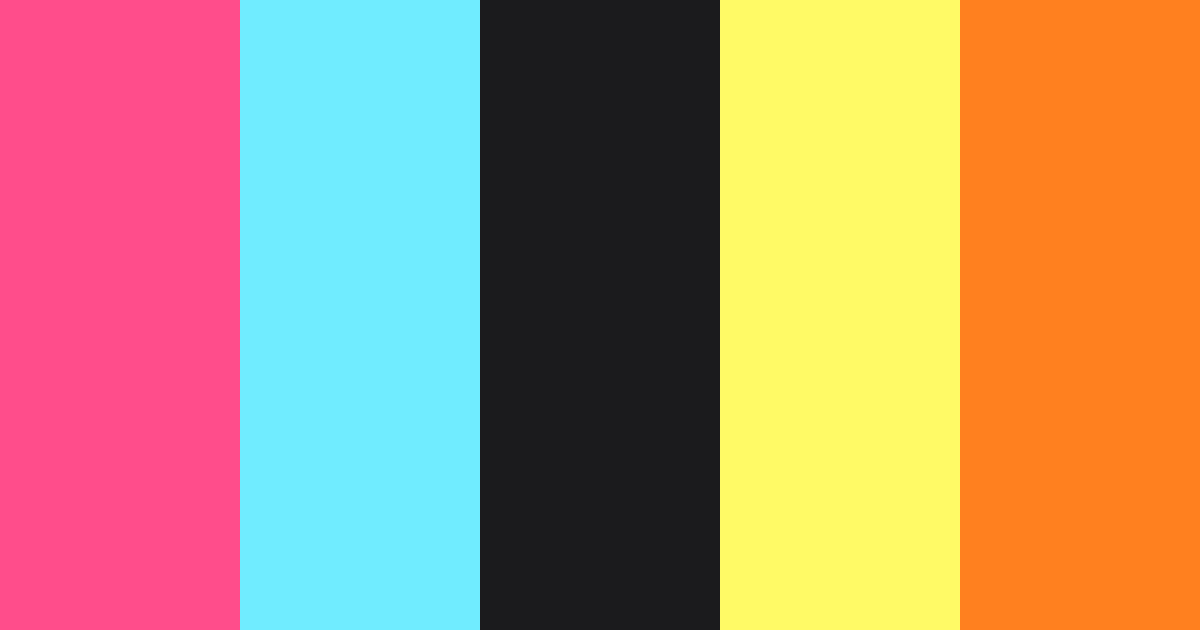 Download cyber sunset color palette PNG image (landscape)