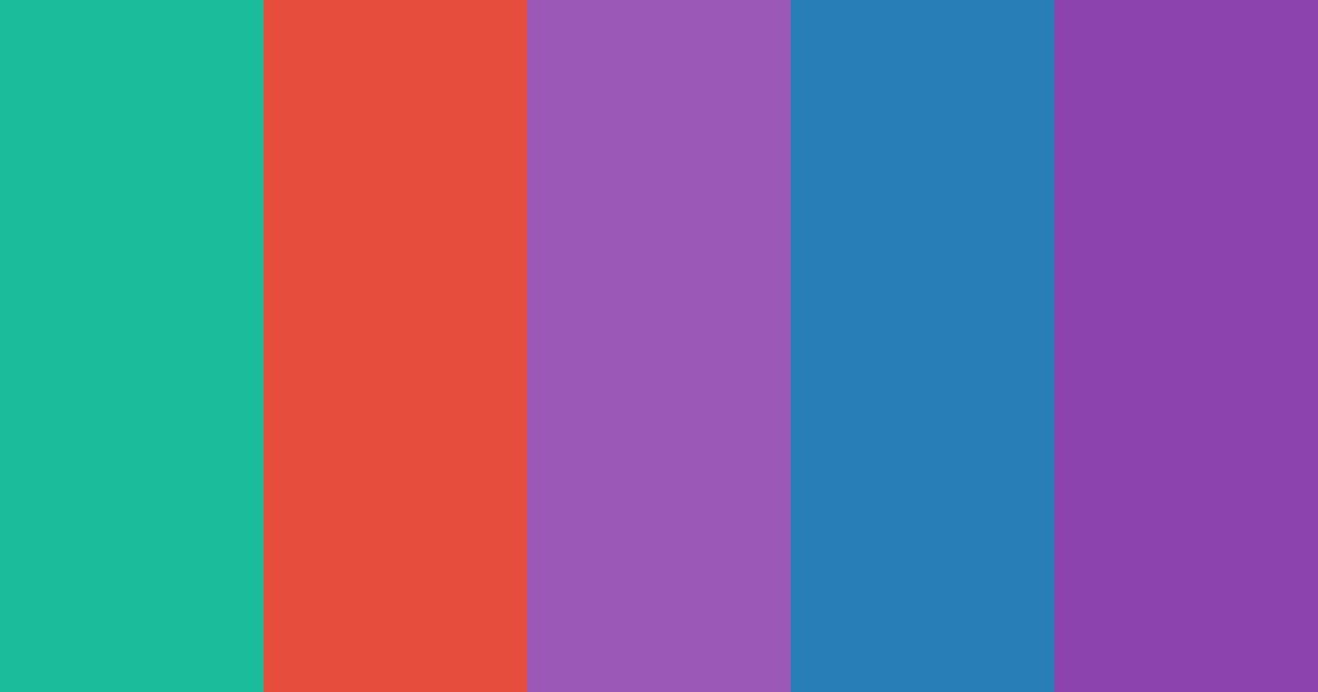 Download tropical vibes color palette PNG image (landscape)