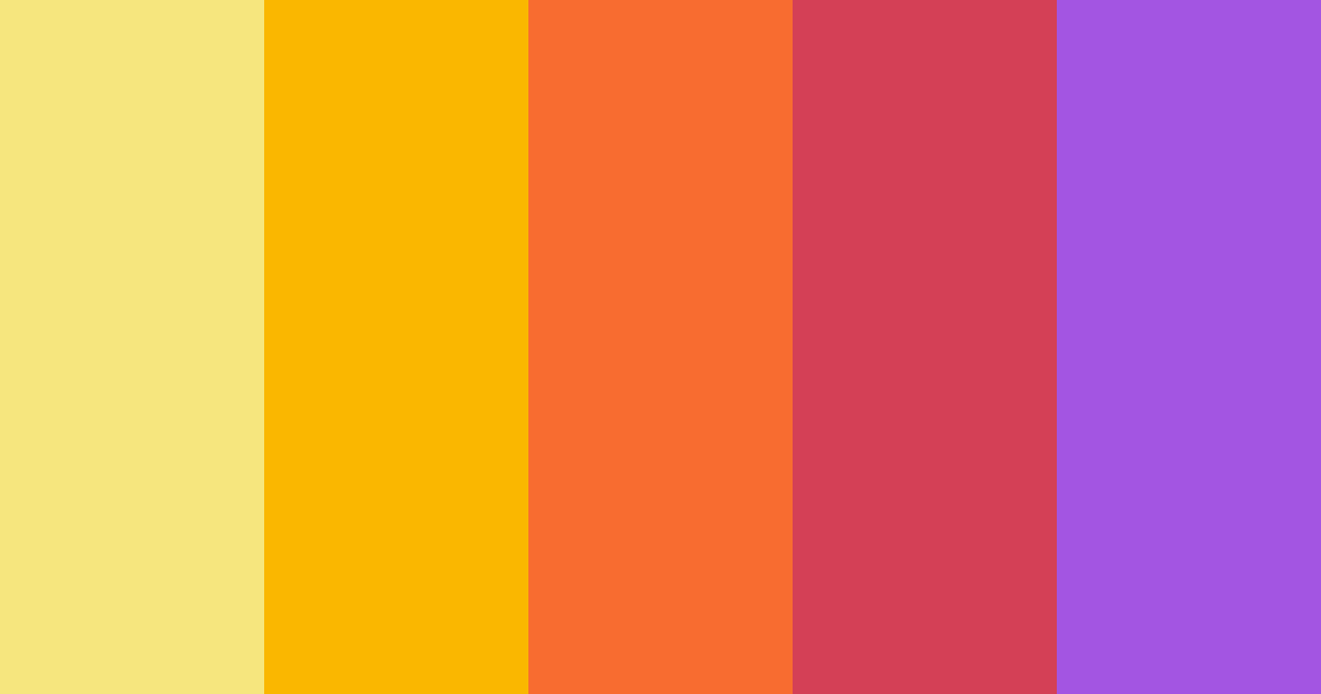 Download rainbow gyaru color palette PNG image (landscape)